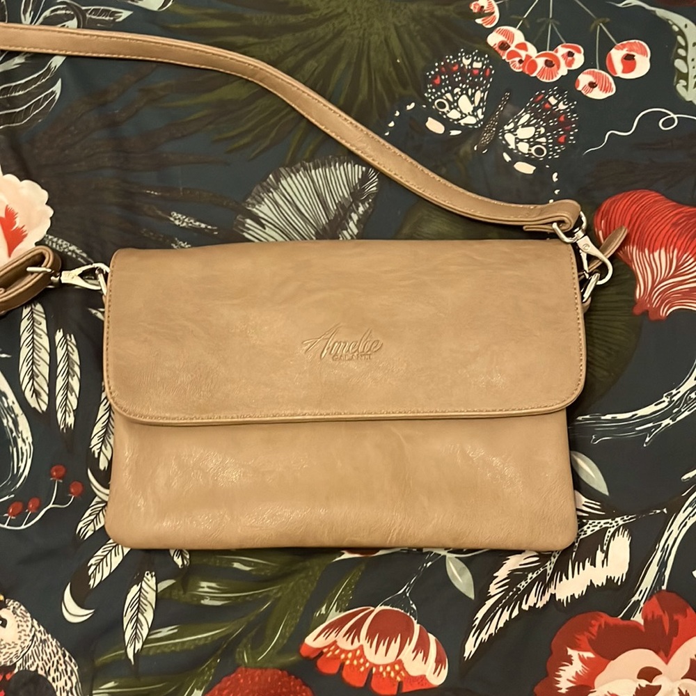 Tan cross body bag